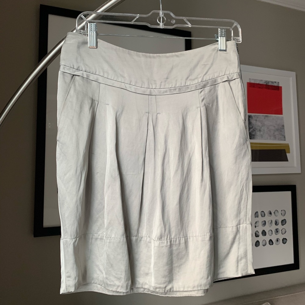 Country Road linen blend tulip skirt